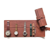 4 Slot Watch Roll - Copper Tan