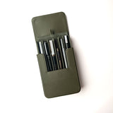 Cubo Box Pen Case - Large / Olive Green