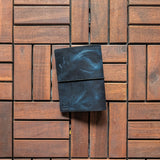 RS // Deep Sea Blue w/ Merlot Red Pocket Journal Cover - A6