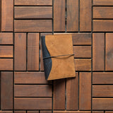 RS // Deep Sea Blue w/ Tan Suede Full Pocket Journal Cover - A6