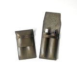 Double Leather Pen Sleeve - Olive Green