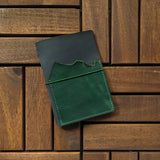 RS // Dusty Blue w/ Forest Green Pocket TBC Travellers Journal - Passport