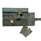 Watch Protectors - Green Suede