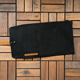 Leather & Canvas Art Roll - Black & Whisky Tan