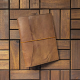 RS // Mahogany Brown w/ Pocket TBC Travellers Journal - A5