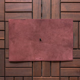 RS // Merlot Red, Cherry Suede w/ Dark Green Pocket Journal Cover - A5