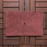RS // Merlot Red, Cherry Suede w/ Nappa Black Pocket Journal Cover - A5