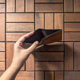 RS // Minimalist Bi-Fold Wallet - Whisky Tan
