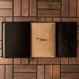 Nappa Black Tri-Fold TBC Travellers Journal | A5