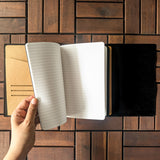 Nappa Black Tri-Fold TBC Travellers Journal | A5