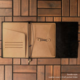 Nappa Black Tri-Fold TBC Travellers Journal | A5