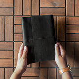 Nappa Black Tri-Fold TBC Travellers Journal | A5