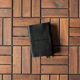 Nappa Black Tri-Fold TBC Traveller's Journal | A6