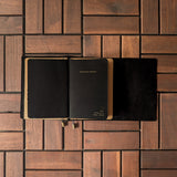 Nappa Black Tri-Fold TBC Traveller's Journal | A6