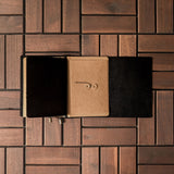 Nappa Black Tri-Fold TBC Traveller's Journal | A6