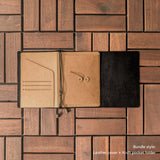 Nappa Black Tri-Fold TBC Traveller's Journal | A6
