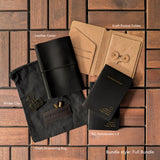 Nappa Black Tri-Fold TBC Travellers Journal | Passport