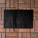 Nappa Black Tri-Fold TBC Travellers Journal | Slim