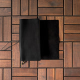 Nappa Black Tri-Fold TBC Travellers Journal | Slim