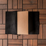 Nappa Black Tri-Fold TBC Travellers Journal | Slim