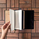 Nappa Black Tri-Fold TBC Travellers Journal | Slim