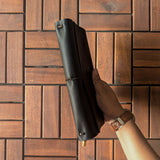 Nappa Black Tri-Fold TBC Travellers Journal | Slim