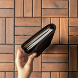 Nappa Black Tri-Fold TBC Travellers Journal | Slim