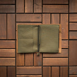 Olive Green Fabric Pocket Insert - A6