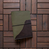 RS // Olive Green, Tan Suede & Cola Brown Pocket Journal Cover - A5