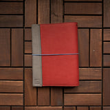 RS // Pebble Red, Cloud Grey & Cornflower Blue Tri-Fold Journal Cover - A5