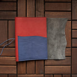 RS // Pebble Red, Cloud Grey & Cornflower Blue Tri-Fold Journal Cover - A5