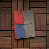 RS // Pebble Red, Cloud Grey & Cornflower Blue Tri-Fold Journal Cover - A5