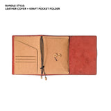 Pebble Red Tri-Fold TBC Traveller's Journal | A6