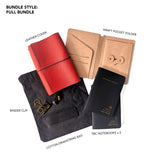 Pebble Red Tri-Fold TBC Travellers Journal | Passport