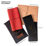 Pebble Red Tri-Fold TBC Travellers Journal | Slim