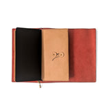 Pebble Red Tri-Fold TBC Travellers Journal | Slim