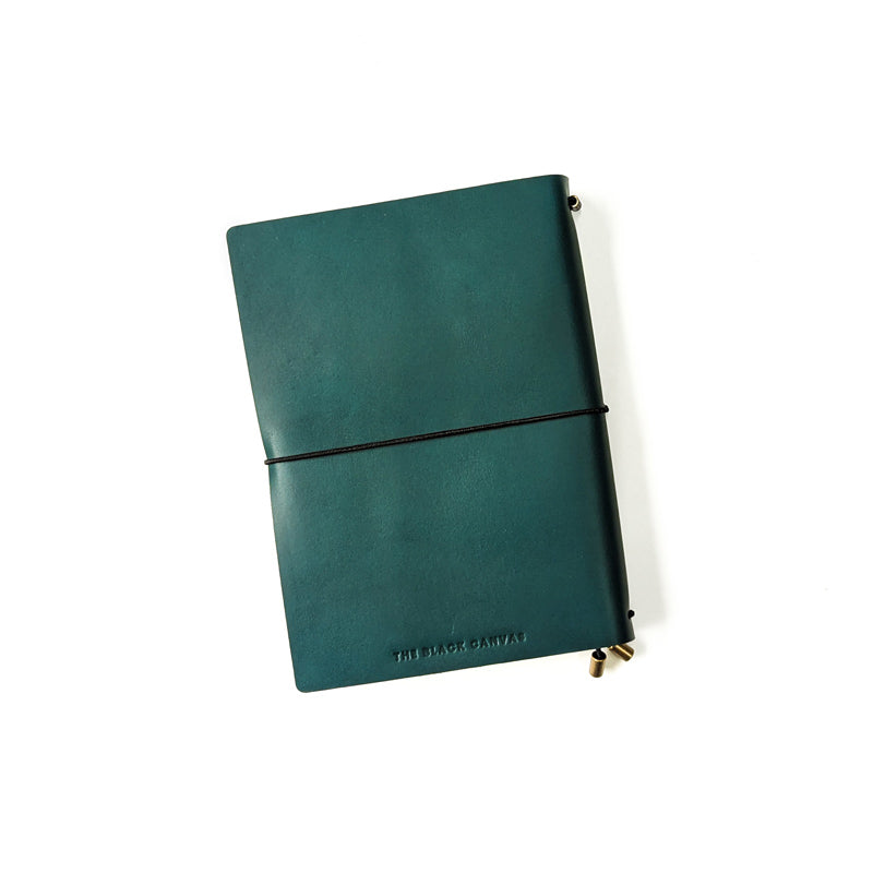 Pine Green TBC Travellers Journal | A5 [Italian Vachetta]