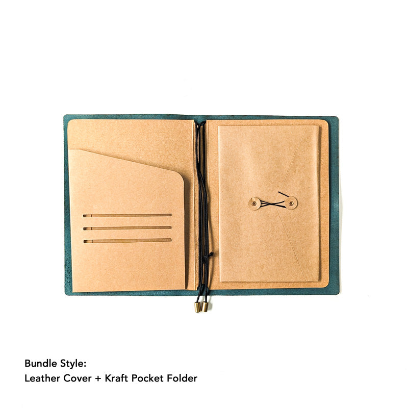 Pine Green TBC Travellers Journal | A5 [Italian Vachetta]