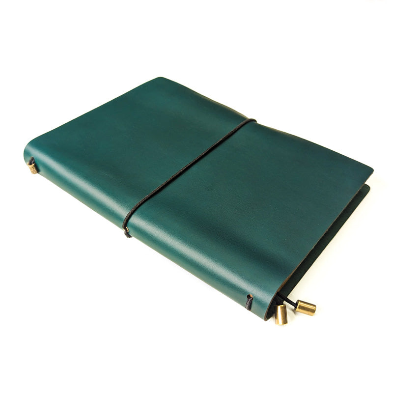 Pine Green TBC Travellers Journal | A5 [Italian Vachetta]