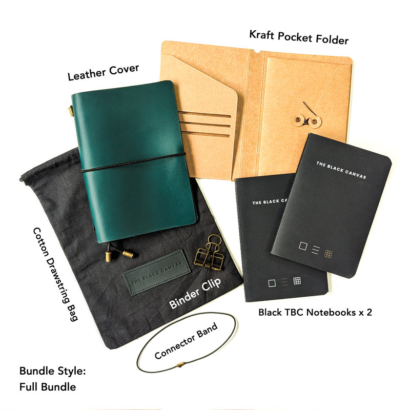 Pine Green TBC Travellers Journal | A6 [Italian Vachetta]