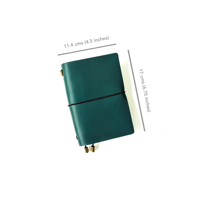 Pine Green TBC Travellers Journal | A6 [Italian Vachetta]