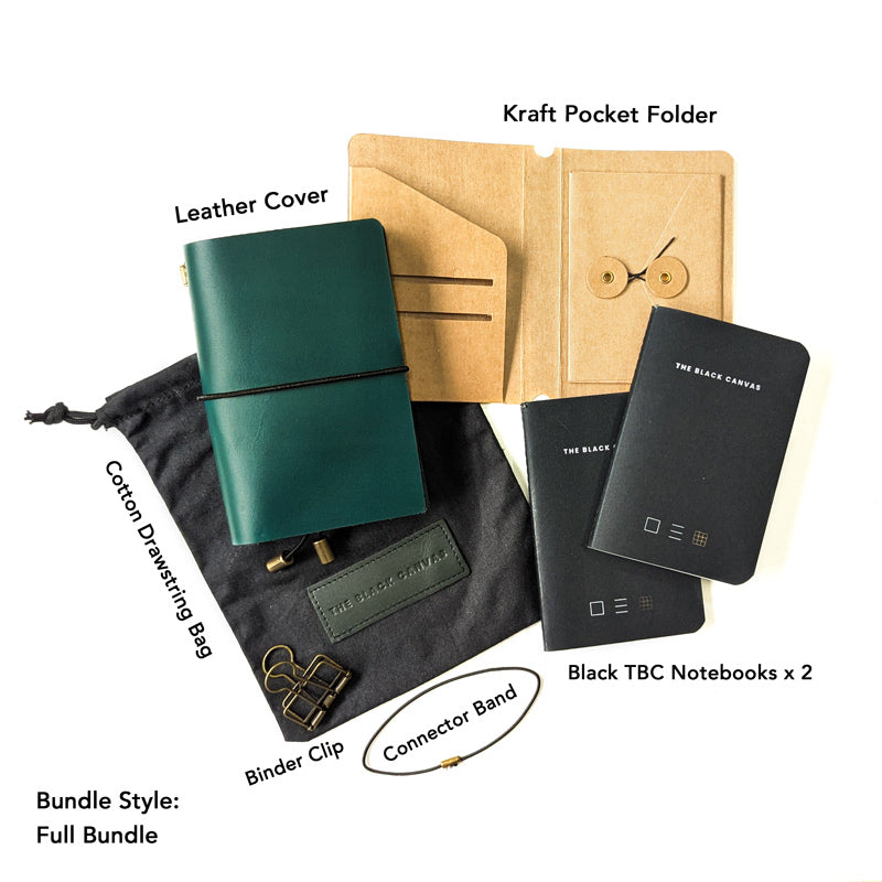 Pine Green TBC Travellers Journal | Passport [Italian Vachetta]