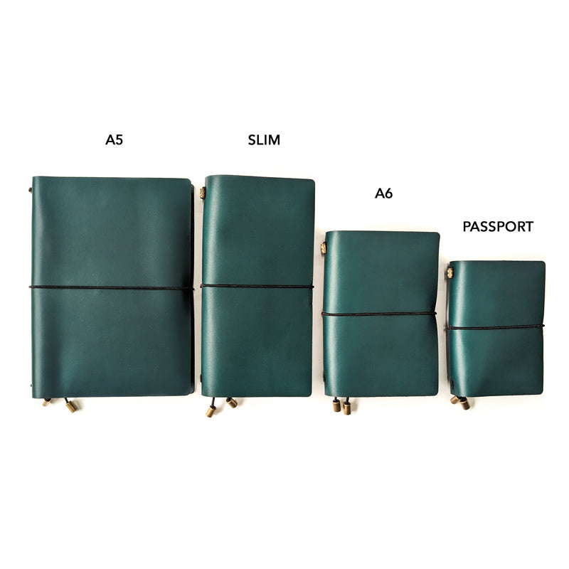 Pine Green TBC Travellers Journal | A6 [Italian Vachetta]