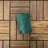 Burgundy w/ Forest Green Pocket TBC Travellers Journal - Passport