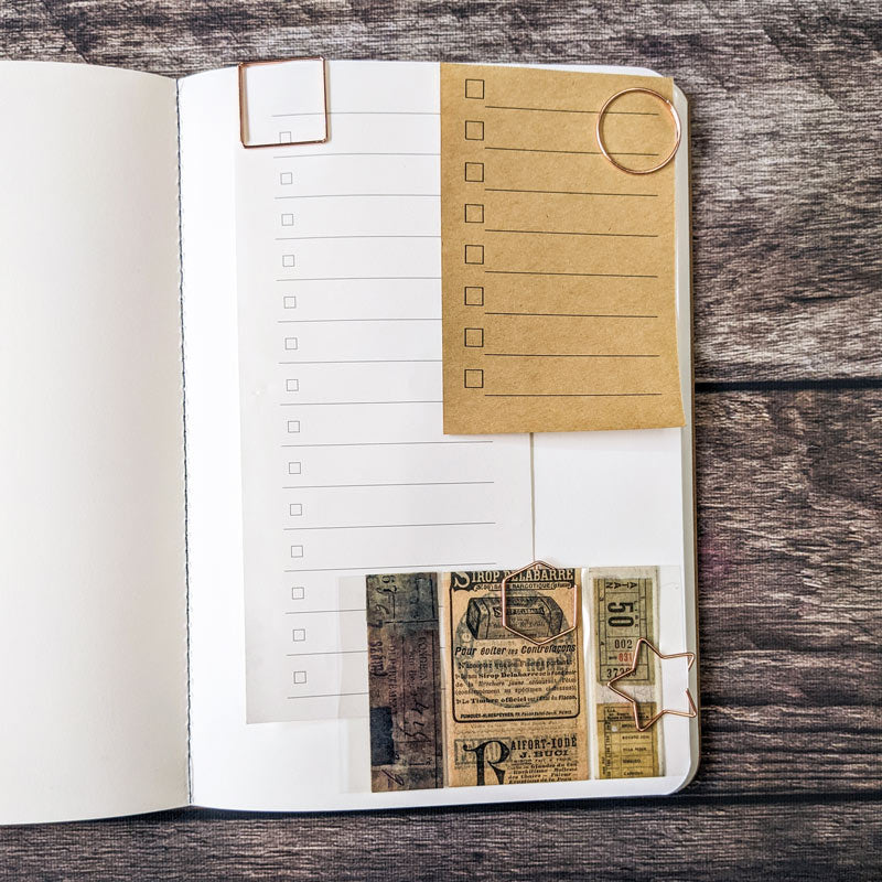 Jot Box + Geometric Paper Clips Bundle The Black Canvas