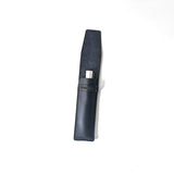 Single Leather Pen Sleeve - Navy Blue