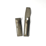 Single Leather Pen Sleeve - Olive Green