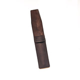 Single Leather Pen Sleeve - Rustic Brown Waxy