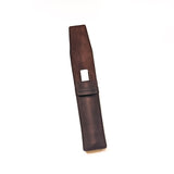 Single Leather Pen Sleeve - Rustic Brown Waxy