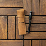 Single Leather Pen Sleeve - Whisky Tan